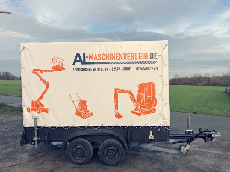 Anhänger mit hohem Aufbau / 1200 kg / Innenmaße 300x131x201 - AL  Maschinenverleih